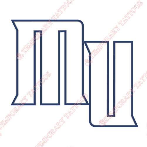 Monmouth Hawks Customize Temporary Tattoos Stickers NO.5162